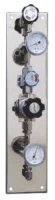 3 Sticks VMP VMP-5830-3  CH20 1/4 " inlet and outlet, one common inlet ,three independent outlet with diaphragm valve and regulator,without vent port,SS316L,EP
