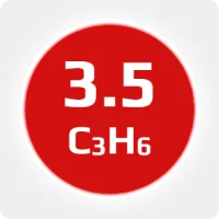 Пропилен (C3H6) 3.5 (99,95%) в баллоне 12л (5кг) соединение W21,8х1/14'' LH (DIN1) (с баллоном)