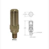 PRV9432T:24.1B; Клапан предохранительный для газовых и криогенных систем 1/4" MNPT от 0 - 24.1bar настраиваемый
