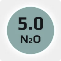 Закись азота (N2О) 5.0 (99,999%) в баллоне 5л, наполнение 2 кг.  соединение G 3/4 (DIN 9)