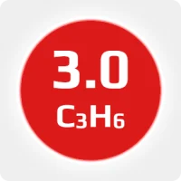 Пропилен (C3H6)  3.0 (99,9%) в баллоне 50л (20кг) соединение W21,8х1/14'' LH (DIN1) (с баллоном) (комплект)