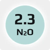 Закись азота (N20) техническая 2.3 (99,3%) в баллоне 40л, наполнение 24 кг., соединение G3/4 (DIN 9)