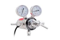 Регулятор баллонный с нагревом AMFLO R198CG-4M-36 (CO2)  36V 190W никелированная латунь  с 2-мя манометрами, давление на входе до 150 бар. PRV. произв 14м3/час / Regulator R198CG-4M-36