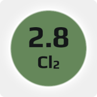 Хлор  (Cl2) 2.8 (99,8) в баллоне 10л (9 кг) соединение DIN 8